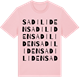 Pink Cotton t-shirt med Sadiliden ordlek t-shirt