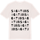Vintage White t-shirt med Sagatun ordlek t-shirt