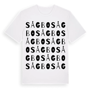 Sågbo ordlek t-shirt – ekologisk bomull t-shirt från Pinshirt