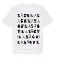 White t-shirt med Sågvika ordlek t-shirt