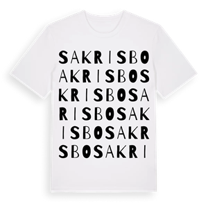Sakrisbo ordlek t-shirt – ekologisk bomull t-shirt från Pinshirt
