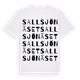 White t-shirt med Sallsjönäset ordlek t-shirt