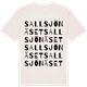 Vintage White t-shirt med Sallsjönäset ordlek t-shirt