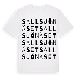 Sallsjönäset ordlek t-shirt – ekologisk bomull t-shirt från Pinshirt