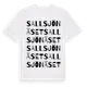 White t-shirt med Sallsjönäset ordlek t-shirt