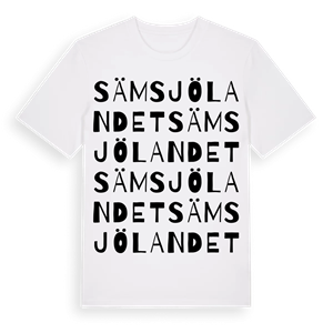 Sämsjölandet ordlek t-shirt – ekologisk bomull t-shirt från Pinshirt