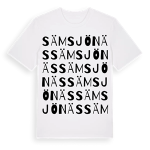 Sämsjönäs ordlek t-shirt – ekologisk bomull t-shirt från Pinshirt