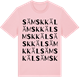 Pink Cotton t-shirt med Sämskkäl ordlek t-shirt