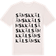 Vintage White t-shirt med Sämskkäl ordlek t-shirt