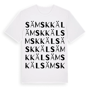 Sämskkäl ordlek t-shirt – ekologisk bomull t-shirt från Pinshirt