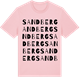 Pink Cotton t-shirt med Sandberg ordlek t-shirt