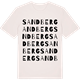 Vintage White t-shirt med Sandberg ordlek t-shirt