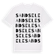 White t-shirt med Sandsele ordlek t-shirt