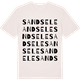 Vintage White t-shirt med Sandsele ordlek t-shirt