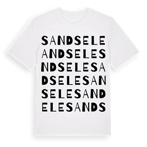Sandsele ordlek t-shirt – ekologisk bomull t-shirt från Pinshirt
