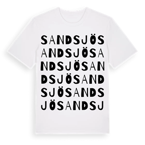 Sandsjö ordlek t-shirt – ekologisk bomull t-shirt från Pinshirt