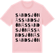 Pink Cotton t-shirt med Sandsjönäs ordlek t-shirt