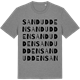 Mid Heather Gray t-shirt med Sandudden ordlek t-shirt