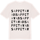 Vintage White t-shirt med Sappetavan ordlek t-shirt