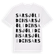 White t-shirt med Sarsjöliden ordlek t-shirt