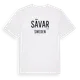 White t-shirt med Sävar i Sverige t-shirt
