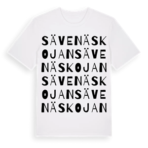 Sävenäskojan ordlek t-shirt – ekologisk bomull t-shirt från Pinshirt