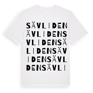 Sävliden ordlek t-shirt – ekologisk bomull t-shirt från Pinshirt