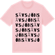 Pink Cotton t-shirt med Sävsjön ordlek t-shirt