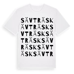 Sävträsk ordlek t-shirt – ekologisk bomull t-shirt från Pinshirt