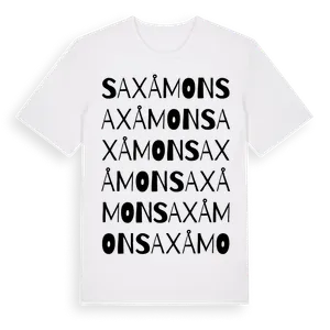 Saxåmon ordlek t-shirt – ekologisk bomull t-shirt från Pinshirt