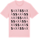 Pink Cotton t-shirt med Saxås ordlek t-shirt