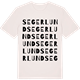 Vintage White t-shirt med Segerlund ordlek t-shirt