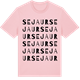 Pink Cotton t-shirt med Sejaur ordlek t-shirt