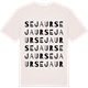 Vintage White t-shirt med Sejaur ordlek t-shirt