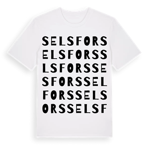 Selsfors ordlek t-shirt – ekologisk bomull t-shirt från Pinshirt
