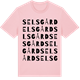 Pink Cotton t-shirt med Selsgård ordlek t-shirt