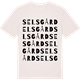 Vintage White t-shirt med Selsgård ordlek t-shirt