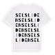 White t-shirt med Selsliden ordlek t-shirt