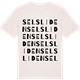 Vintage White t-shirt med Selsliden ordlek t-shirt