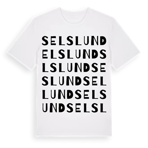 Selslund ordlek t-shirt – ekologisk bomull t-shirt från Pinshirt