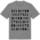 Mid Heather Gray t-shirt med Selsmyrdammet ordlek t-shirt