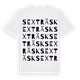 White t-shirt med Sexträsk ordlek t-shirt