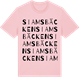 Pink Cotton t-shirt med Siamsbäcken ordlek t-shirt