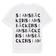 White t-shirt med Siamsbäcken ordlek t-shirt