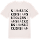 Vintage White t-shirt med Siamsbäcken ordlek t-shirt