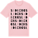 Pink Cotton t-shirt med Sidbergsliden ordlek t-shirt