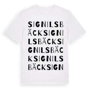 Signilsbäck ordlek t-shirt – ekologisk bomull t-shirt från Pinshirt