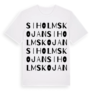 Siholmskojan ordlek t-shirt – ekologisk bomull t-shirt från Pinshirt