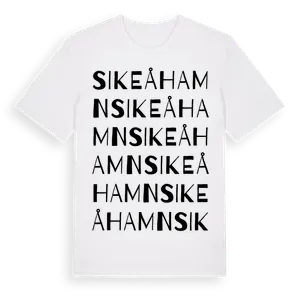 Sikeå Hamn ordlek t-shirt – ekologisk bomull t-shirt från Pinshirt