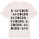 Vintage White t-shirt med Sikheden ordlek t-shirt